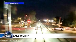 Brightline train crash splits car in half in Lake Worth Beach