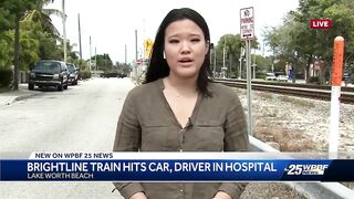 Person in hospital after Brightline train hits vehicle in Lake Worth Beach