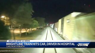 Person in hospital after Brightline train hits vehicle in Lake Worth Beach