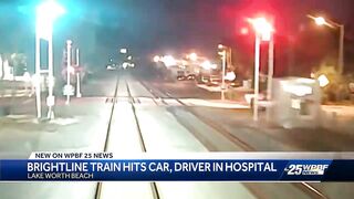 Person in hospital after Brightline train hits vehicle in Lake Worth Beach