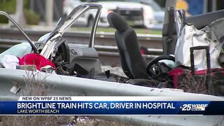 Person in hospital after Brightline train hits vehicle in Lake Worth Beach