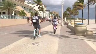 Rollerblading and cycling on Hollywood Beach Broadway may soon be stopped