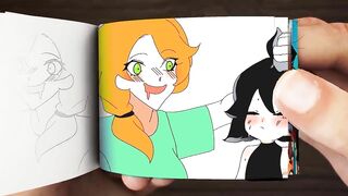 Alex and Steve moment | Minecraft Anime Flipbook