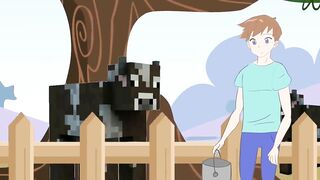 Milking a Cow | Minecraft Anime Ep39