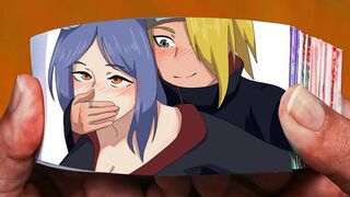 NARUTO ANIME FLIPBOOK - DEIDARA & KONAN (naruto fan animation) / FLIPBOOK