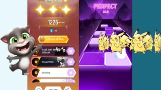 Talking Tom Vs Pikachu Tiles Hop Music Game