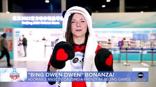 Olympic mascot Bing Dwen Dwen steals spotlight at Beijing Winter Games l GMA