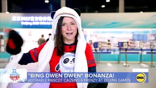 Olympic mascot Bing Dwen Dwen steals spotlight at Beijing Winter Games l GMA