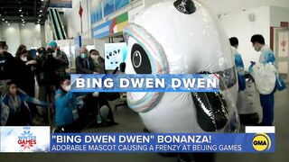 Olympic mascot Bing Dwen Dwen steals spotlight at Beijing Winter Games l GMA