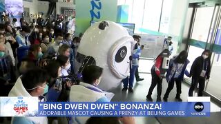 Olympic mascot Bing Dwen Dwen steals spotlight at Beijing Winter Games l GMA