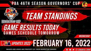 PBA STANDINGS TODAY as of February 16, 2022 | GAME RESULTS TODAY | Tomorrow Games Schedule