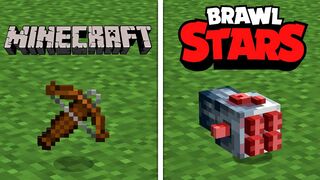 minecraft weapons vs brawl stars weapons
