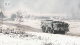 Belarus shows off its war games with Russia, and the president makes an appearance