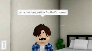 When your mom sees the report card (meme) ROBLOX