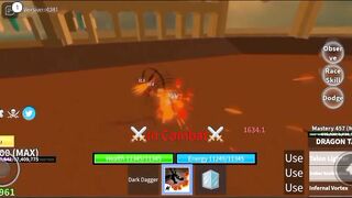 『Best Dark Dagger + Dragon Talon One shot combo』Bounty Hunt l Roblox | Blox fruits update 17 | 3.1m