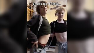 Twerk en crop top Benjamin Ledig dans une église.  Le jeune est menacé de mort #bercrimes