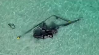 Helicopter crashes in ocean near Miami Beach shore, 2 people hospitalized