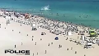 2 injured after helicopter crashes near swimmers at Miami Beach