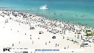 Helicopter crashes near swimmers in Miami Beach