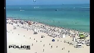 VIDEO: Helicopter crashes into surf near beachgoers in Miami Beach