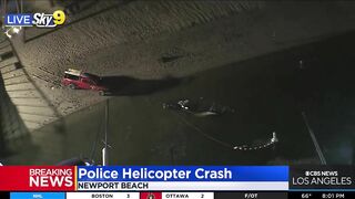 Huntington Beach Police Helicopter Crashes Into Newport Beach Waters