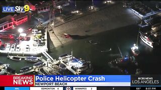 Huntington Beach Police Helicopter Crashes Into Newport Beach Waters