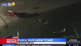 Huntington Beach Police Helicopter Crashes Into Newport Beach Waters