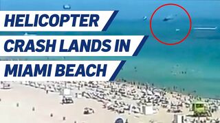 Helicopter Makes Crash Landing Into Water off Miami Beach