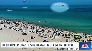 Helicopter Makes Crash Landing Into Water off Miami Beach