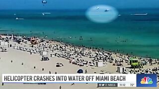 Helicopter Makes Crash Landing Into Water off Miami Beach