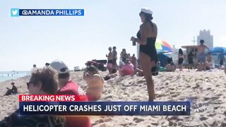 Helicopter Crashes Into Water At South Beach Florida