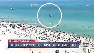 Helicopter Crashes Into Water At South Beach Florida
