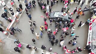 Drone Footage (4K) Freedom Convoy Canada (Ottawa) Trucker Protest