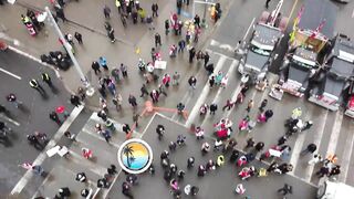 Drone Footage (4K) Freedom Convoy Canada (Ottawa) Trucker Protest