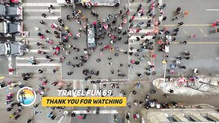 Drone Footage (4K) Freedom Convoy Canada (Ottawa) Trucker Protest