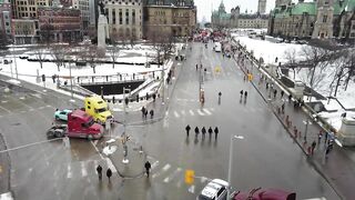 Drone Footage (4K) Freedom Convoy Canada (Ottawa) Trucker Protest