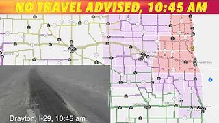 10:45 AM UPDATE: No Travel Advised In NE North Dakota