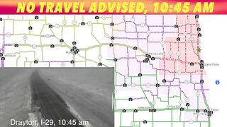 10:45 AM UPDATE: No Travel Advised In NE North Dakota