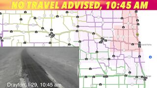 10:45 AM UPDATE: No Travel Advised In NE North Dakota