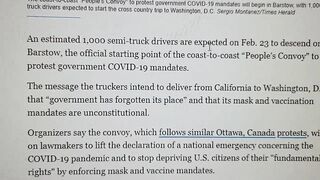 American Peoples Convoy ! Feb. 23 to descend on Barstow to Travel to Washington DC!