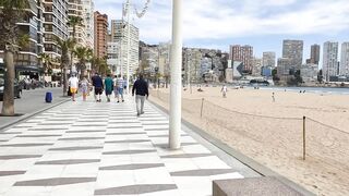 BENIDORM ???????? LEVANTE BEACH 9 APRIL 2022 Costa Blanca SPAIN Walking Tour 4K