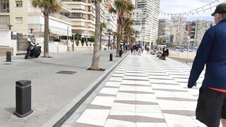 BENIDORM ???????? LEVANTE BEACH 9 APRIL 2022 Costa Blanca SPAIN Walking Tour 4K