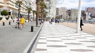 BENIDORM ???????? LEVANTE BEACH 9 APRIL 2022 Costa Blanca SPAIN Walking Tour 4K