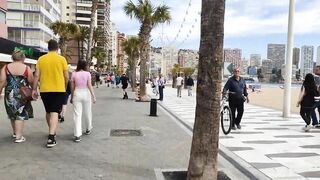 BENIDORM ???????? LEVANTE BEACH 9 APRIL 2022 Costa Blanca SPAIN Walking Tour 4K