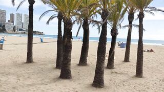 BENIDORM ???????? LEVANTE BEACH 9 APRIL 2022 Costa Blanca SPAIN Walking Tour 4K