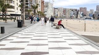 BENIDORM ???????? LEVANTE BEACH 9 APRIL 2022 Costa Blanca SPAIN Walking Tour 4K