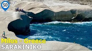 Sarakiniko Beach on Milos Island in Greece