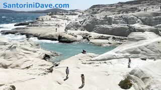 Sarakiniko Beach on Milos Island in Greece