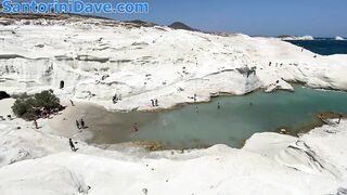 Sarakiniko Beach on Milos Island in Greece