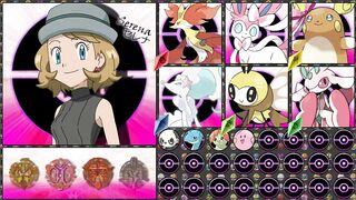 SERENA / セレナ  NEW!! POKEMON TEAM (IF SHE TRAVEL TO KANTO AND ALOLA REGION)